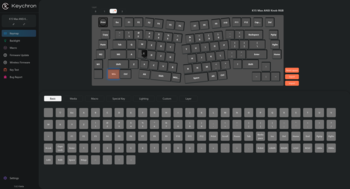 Capture d'écran de la keymap de Keychron Launcher
