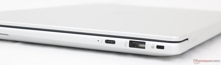 Droite : USB-C Thunderbolt 4 avec DisplayPort 2.1 + Power Delivery (40 Gbps), USB-A (10 Gbps), verrou de sécurité