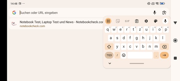 Clavier en format paysage