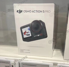 DJI vendra probablement l&#039;Action 5 Pro avec plusieurs packs d&#039;accessoires &quot;combo&quot;. (Source de l&#039;image : @Quadro_News)