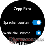 Paramètres de Zepp Flow