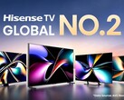 Hisense se déclare à nouveau numéro 2 sur le marché des téléviseurs. (Source de l'image : Hisense)