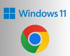 Les logos de Windows 11 et de Google Chrome (Source : Microsoft, Google)