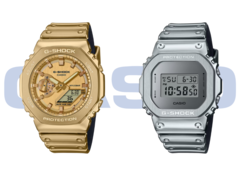 Le Casio GM-2100YMG-9A9 (à gauche) et le GM-5600YM-8A8 (à droite). (Source de l&#039;image : Casio)