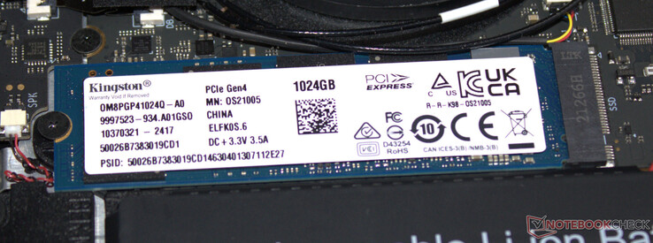 Un disque SSD PCIe 4 sert de disque système.