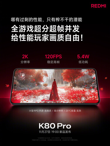 Le Redmi K80 Pro devrait être rejoint par au moins un autre appareil de la série Redmi K80 lors de l'événement de lancement de la semaine prochaine. (Source de l'image : Xiaomi