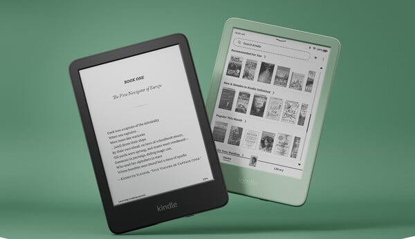 L'édition 2024 du Kindle d'entrée de gamme est disponible en noir et en Matcha. (Source de l'image : Amazon)