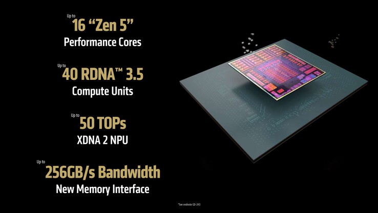 AMD Strix Halo Ryzen AI Max. (Source de l'image : AMD)