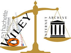 L&#039;Internet Archive a perdu son appel contre quatre grandes maisons d&#039;édition. (Source de l&#039;image : logos de Wikimedia Commons, avec modifications)