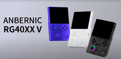 Anbernic prévoit de proposer le RG40XX V en noir translucide, indigo et blanc, tous avec un rétroéclairage RGB. (Source de l&#039;image : Anbernic)