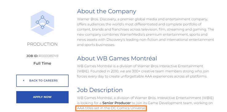 (Source de l'image : WB Games Montréal Jobs)