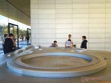 Le modèle du parc Apple au centre d'accueil des visiteurs.