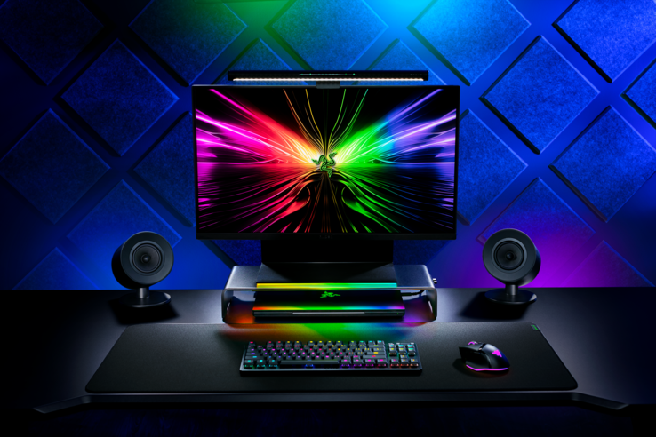 Le nouveau Monitor Stand Chroma en action. (Source : Razer)