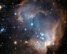 Image Hubble d'une région de formation d'étoiles dans le Petit Nuage de Magellan ( NASA Hubble Space Telescope via Unsplash ; recadré)