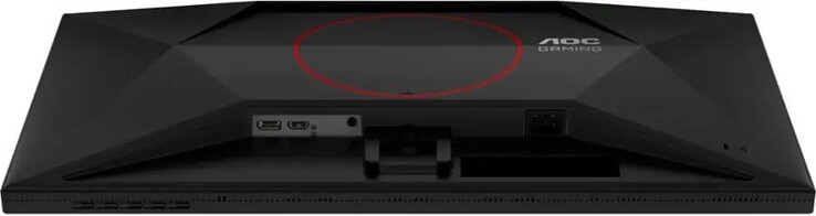 Le nouveau moniteur de jeu mini-LED de 27 pouces n'est pas équipé de l'USB-C (Source de l'image : AOC)