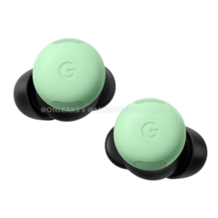 Les Pixel Buds Pro 2 dans leur coloris réputé &quot;Wintergreen&quot;. (Source de l&#039;image : @OnLeaks &amp;amp; Android Headlines)