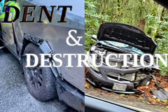 La première collision enregistrée entre le Tesla Cybertruck et un autre véhicule en dit long sur la résistance aux chocs et la compatibilité avec les accidents de l'étrange camionnette électrique. (Source de l'image : X/Reddit - édité)