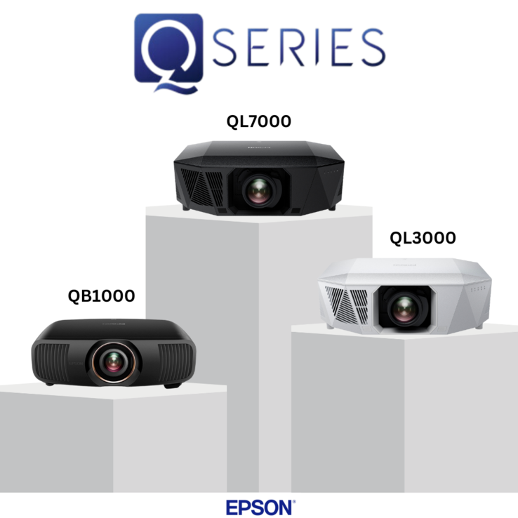 Les projecteurs de la série Q d'Epson. (Source de l'image : Epson)