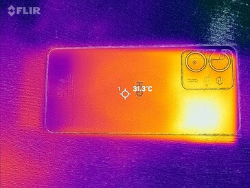 Carte thermique du dos