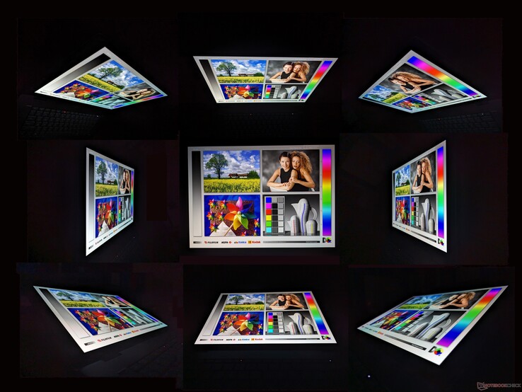 Angles de vision OLED étendus avec l'effet arc-en-ciel caractéristique des angles extrêmes