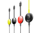 Image promotionnelle du Chromecast de deuxième génération de Google, présenté dans différentes couleurs. (Source de l'image : Google)