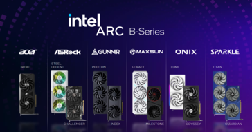 Partenaires des cartes Intel Arc B580 et B570 (source d'image : Intel)