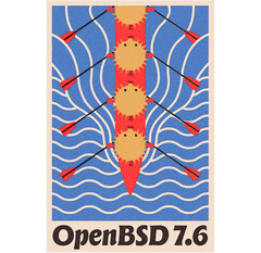 Poster officiel d&#039;OpenBSD 7.6 (Image source : OpenBSD)