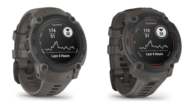 L'Instinct E en boîtiers de 40 mm et 45 mm, de gauche à droite. (Source de l'image : Garmin)