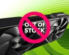 Le GPU de Nvidia avec le symbole de rupture de stock est montré (Source de l'image : Nvidia avec modifications)