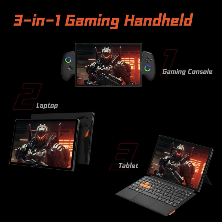 Le OneXPlayer X1 Pro peut être utilisé comme un 2-en-1 compact, et pas seulement comme un ordinateur de poche pour le jeu. (Source de l'image : One-Netbook)