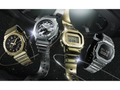 De gauche à droite, les Casio GM-2100YMG-9AJF, GM-2100YM-8AJF, GM-5600YMG-9JF et GM-5600YM-8JF. (Source de l&#039;image : Casio Japan)