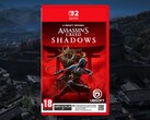La boîte d'Assassin's Creed Shadows Switch 2 est présentée (Image source : Auchan, Ubisoft avec modifications)