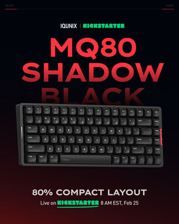 Iqunix MQ80 en couleur Shadow Black