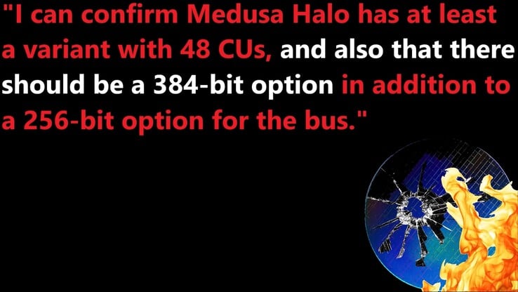 La gamme Medusa Halo pourrait comporter un mélange d'APU 256 bits et 384 bits. (Source de l'image : Moore's Law Is Dead)