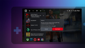 Option de sortie forcée dans le nouveau mode Xbox Game Bar (Image source : Xbox)