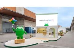 Une image montrant le kiosque Gemini de Google au MWC 2025 à Barcelone (Image Source : Google)