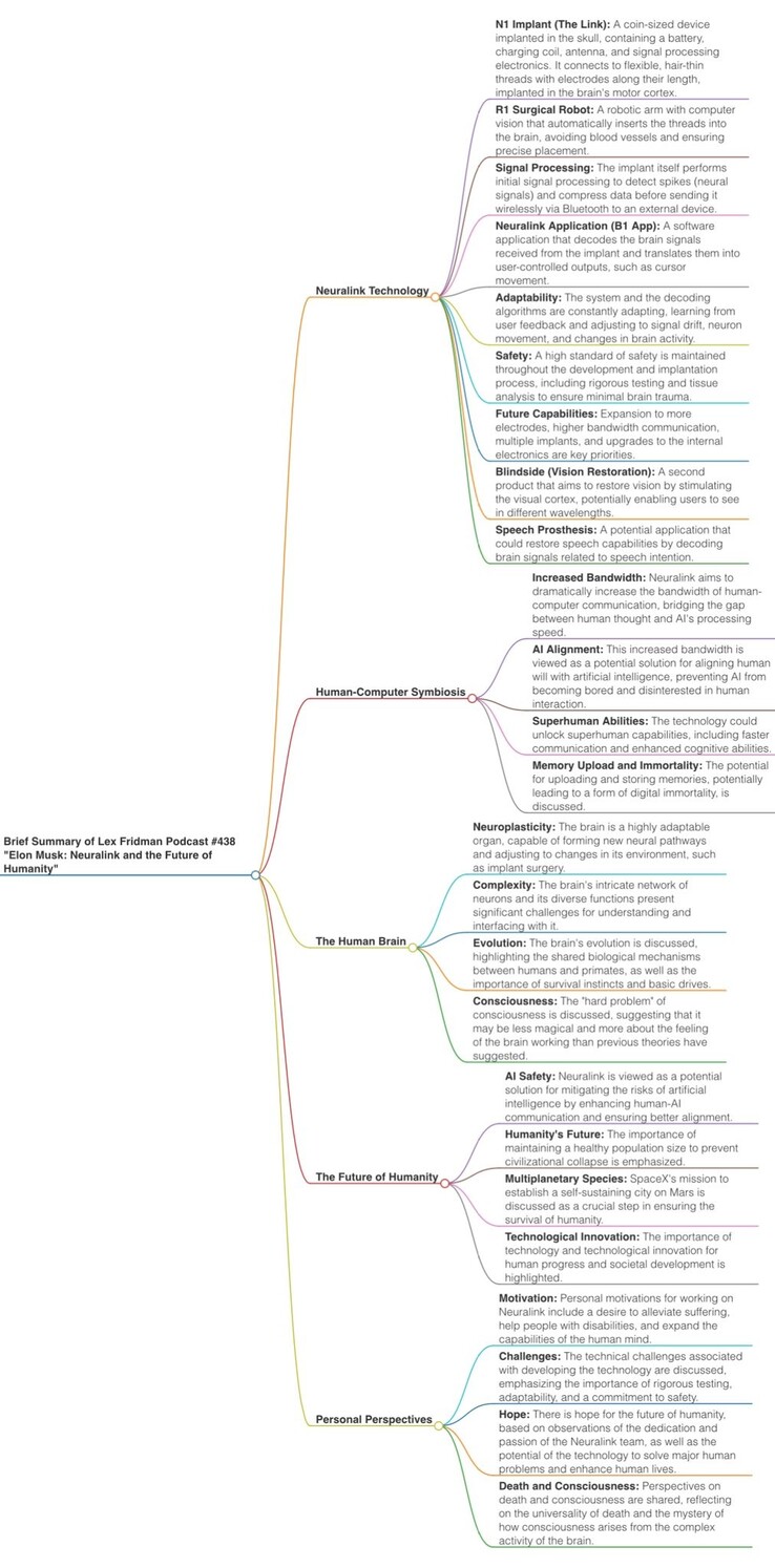 Récapitulatif de l'interview de l'équipe Neuralink (Source : Mind Branches)