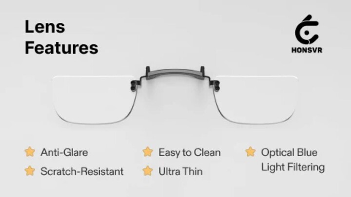 Le Xreal One Pro peut être équipé de verres correcteurs HonsVR pour les utilisateurs ayant besoin d'une correction de la vue. (Source de l'image : Xreal)