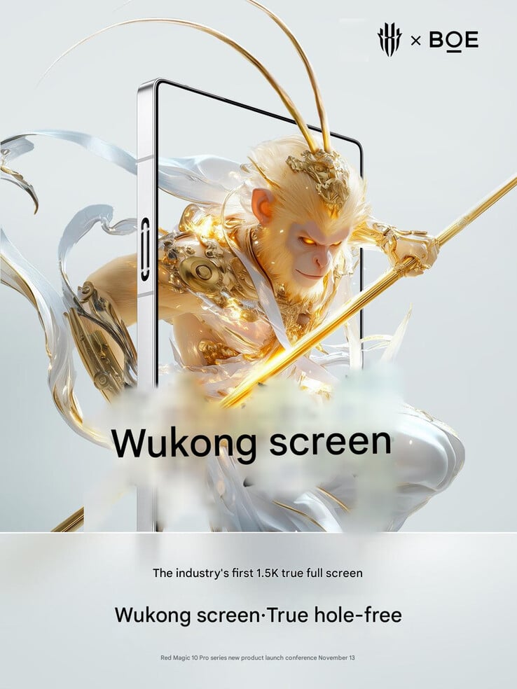 Le RedMagic 10 Pro sera doté d'un "écran Wukong" (Image source : RedMagic - machine translated)