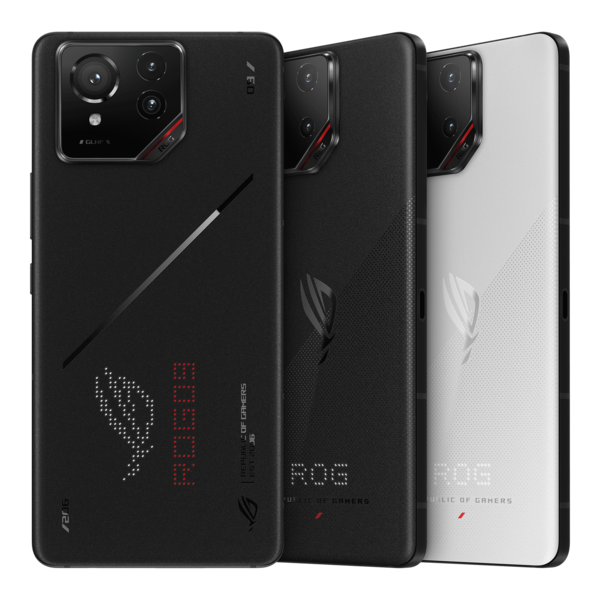 L'Asus ROG Phone 9 est disponible en deux couleurs : Phantom Black et Storm White (image source : Asus)