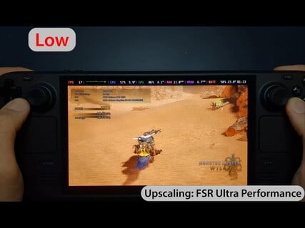 Monster Hunter Wilds Steam Deck OLED benchmark : (Image source : Steam Deck and Streaming YouTube channel)