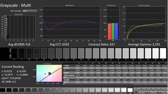 CalMAN : Niveaux de gris (calibrés)