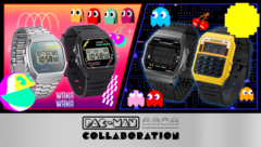 La nouvelle collection Casio x Pac-man comprend 4 nouveaux designs qui reprennent les classiques de Casio. (Source de l&#039;image : Casio)