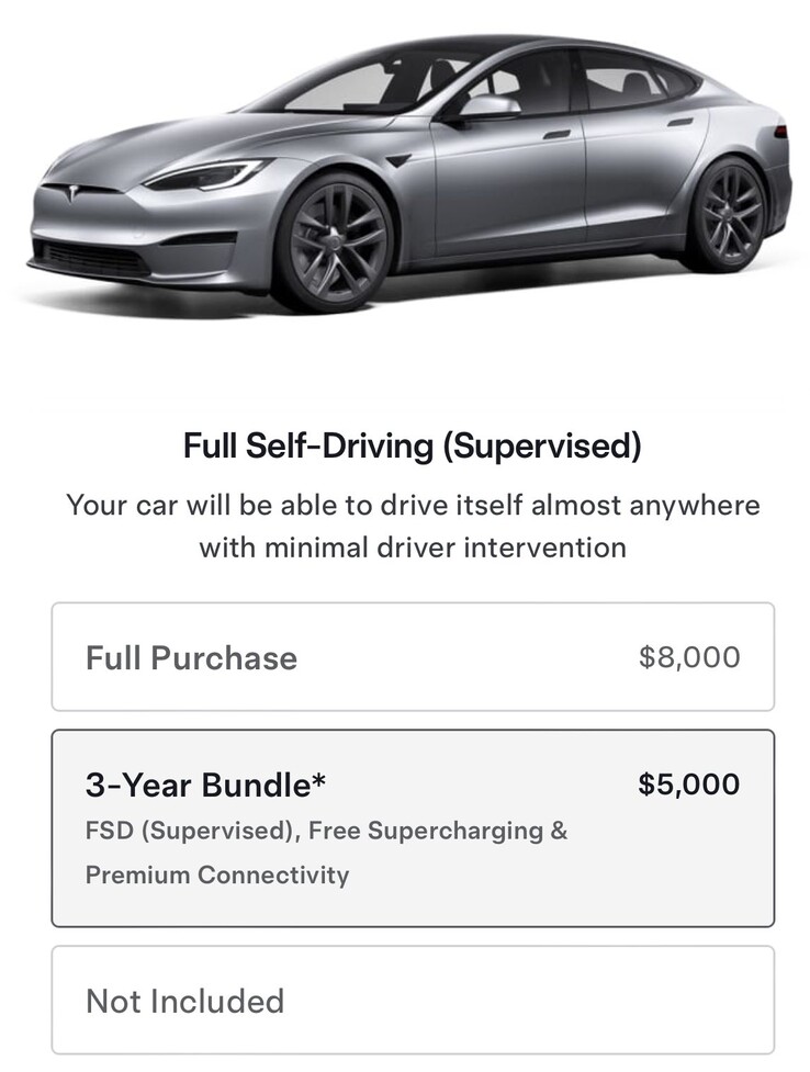 les clients 2024 des Model S et X bénéficieront de la conduite autonome intégrale (FSD), de la connectivité Premium et de la supercharge illimitée pendant 36 mois grâce au nouveau pack Tesla de 5 000 dollars. (Source de l'image : Tesla)