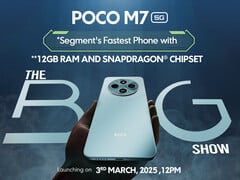 Le Poco M7 serait le deuxième appareil de la série après le Poco M7 Pro 5G. (Source de l&#039;image : Xiaomi)