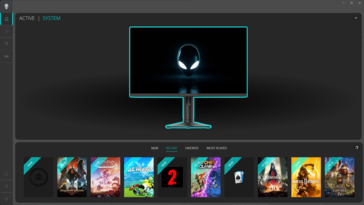 Alienware Command Center : Bibliothèque de jeux