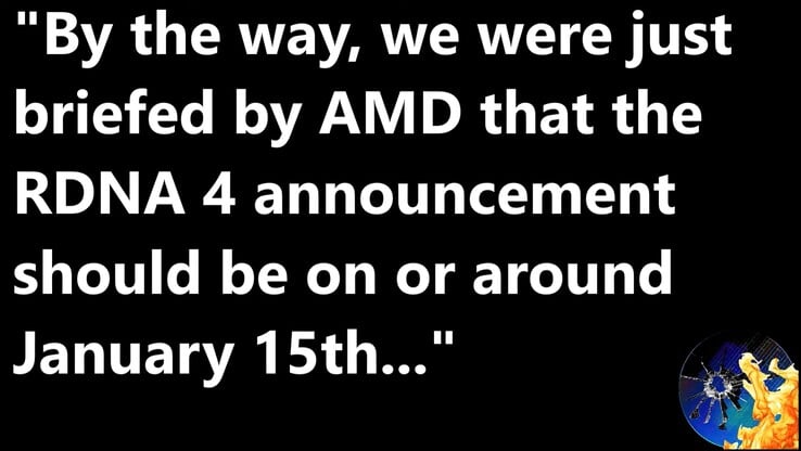 Fuite de la date d'annonce de la RX 9070 XT. (Image source : Moore's Law Is Dead)