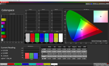 Espace couleur (mode standard, balance des blancs manuelle, espace couleur cible sRGB)