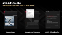 Adrenalin dispose également de plusieurs fonctions d'intelligence artificielle. (Source de l'image : AMD)