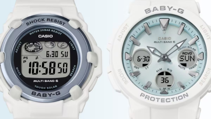 Les montres Casio BGR-3003SP-7JR (à gauche) et BGA-2510SP-7AJR (à droite). (Source de l'image : Casio)